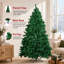 Arbre de Noël artificiel à charnières non éclairées, branches denses, décoration de Noël réaliste-808395593-808395607