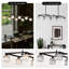 Lustre en cristal noir mat | Salle à manger de ferme moderne 8 lumières 8 lumières-1234125637