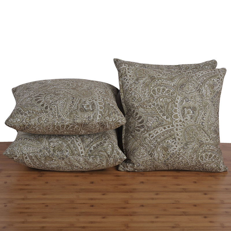 Paisley Pillow Cover, Dried Herb, 18" x 18"