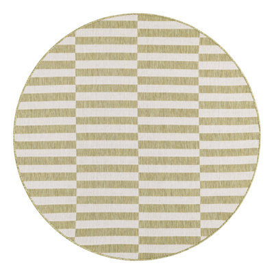 Altimari Striped Green/Ivory Indoor Area Rug