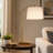 30.25" Metal Table Lamp With White Shade