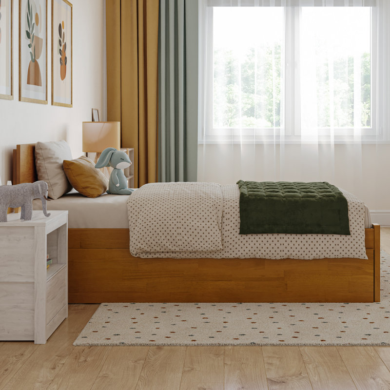 Solid Wood Storage Bed, Twin