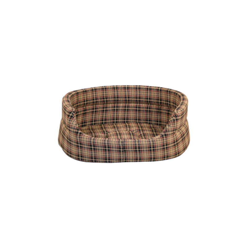 Classic Check Geometric Cotton Pet Bed, 89 cm