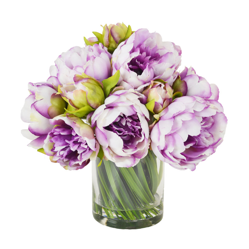 Peony Water Floral in Glass Pot