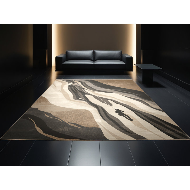 Tapis gris moelleux moelleux d'escalade sur glace, 5 x 7