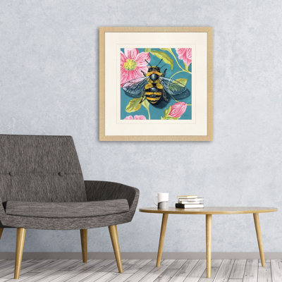 «Bee on Wall», art encadré