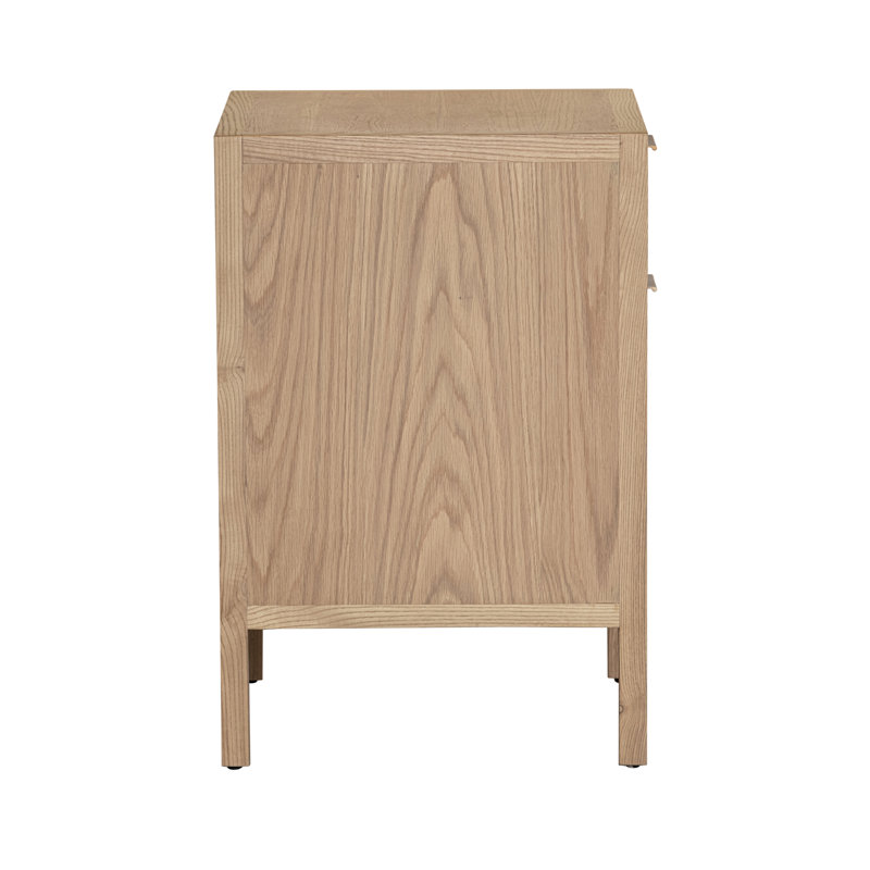 Commode décorative 2 tiroirs, Brun
