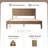 Squaro Mid-Century Modern Solid Wood Bed Frame with Woven Headboard - Queen Size in Chestnut Brown-271736267-271736268