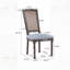 Chaise de salle à manger Kelton de style campagnard français, rembourrée, avec dossier en rotin, pieds cannelés sculptés et structure en hévéa vieilli.-134284975-134284976