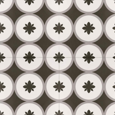 Seville Art 8" x 8" Patterned Porcelain Floor and Wall Tile