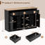 Buffet 55 po avec 3 tiroirs et 2 portes transparentes-1723122946