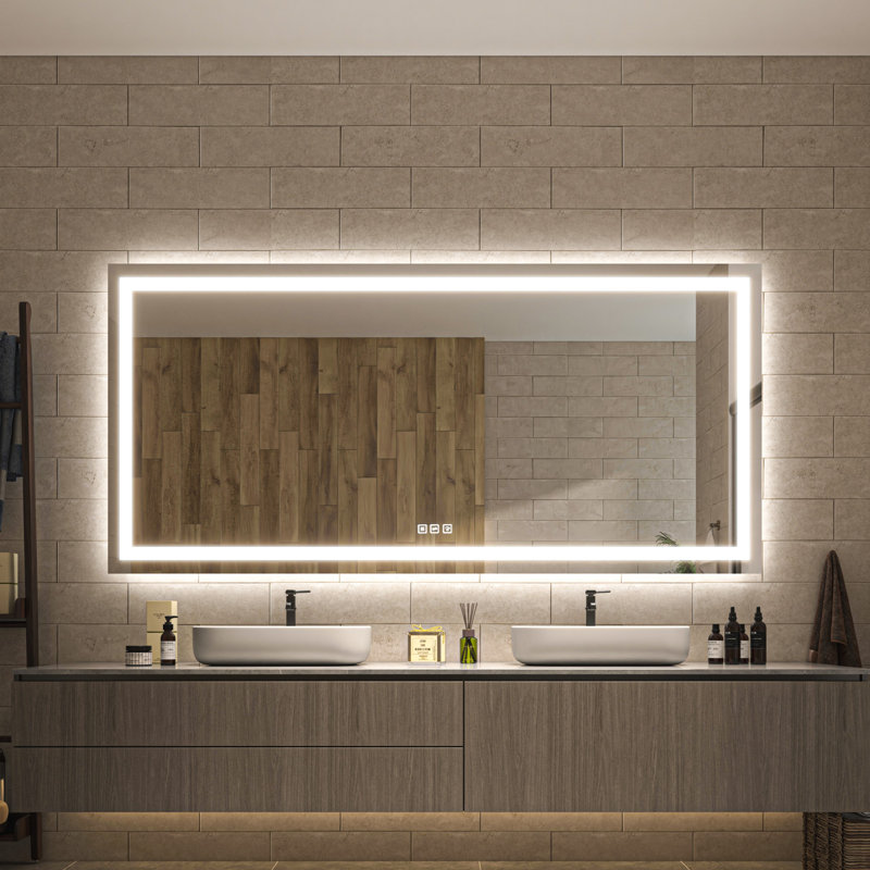 Ulrika Flat LED Mirror, Rectangle, 84" x 40"