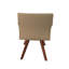 Fauteuil d'appoint en cuir recyclé avec structure en bois de frêne Ronks, crème, 20 po-1351781039