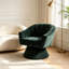 Fauteuil d'appoint pivotant à 360 degrés, fauteuil demi-tonneau capitonné Modern-1592086487