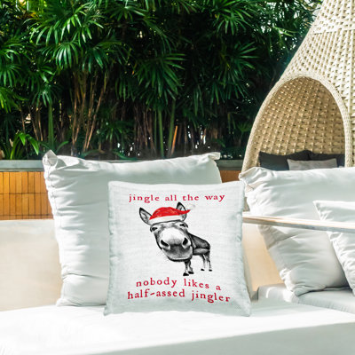 Coussin d'extérieur Jingle All The Way Donkey