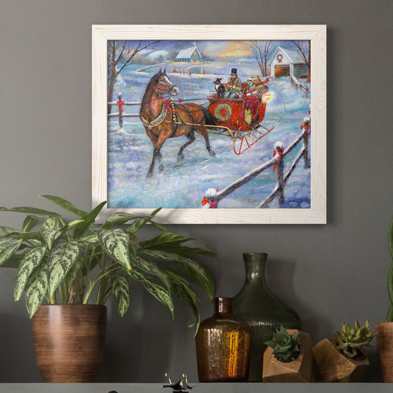 «Sleigh Bells», reproduction d'art sur toile, Blanc, H 20 po x l 17 po x P 1,5 po