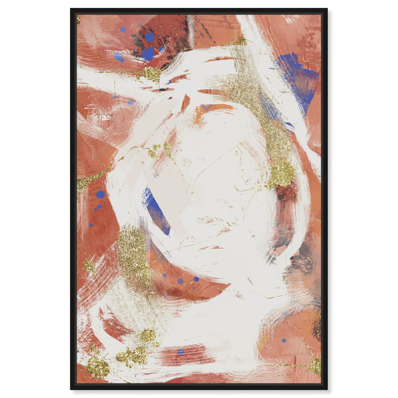 Around Sunset Boho Abstract Wall Art by Art Remedy, Black Framed, 16" H x 11" W