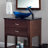 Blue Foiled Glass Oval Vessel Bathroom Sink