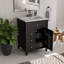 Meuble-lavabo de salle de bain avec lavabo, meuble-lavabo avec tiroir rabattable, 3 tiroirs, porte à fermeture en douceur-75598043-75598044