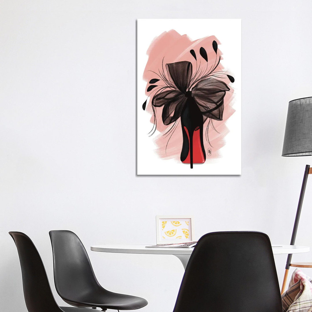 Black Feather Heel von La Femme Jojo - Galerie-verpackte Leinwand Giclée auf Leinwand