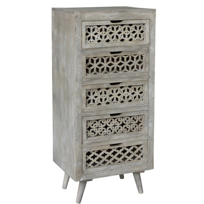Abbotstown Solid Wood 20'' W 5 - Drawer Dresser