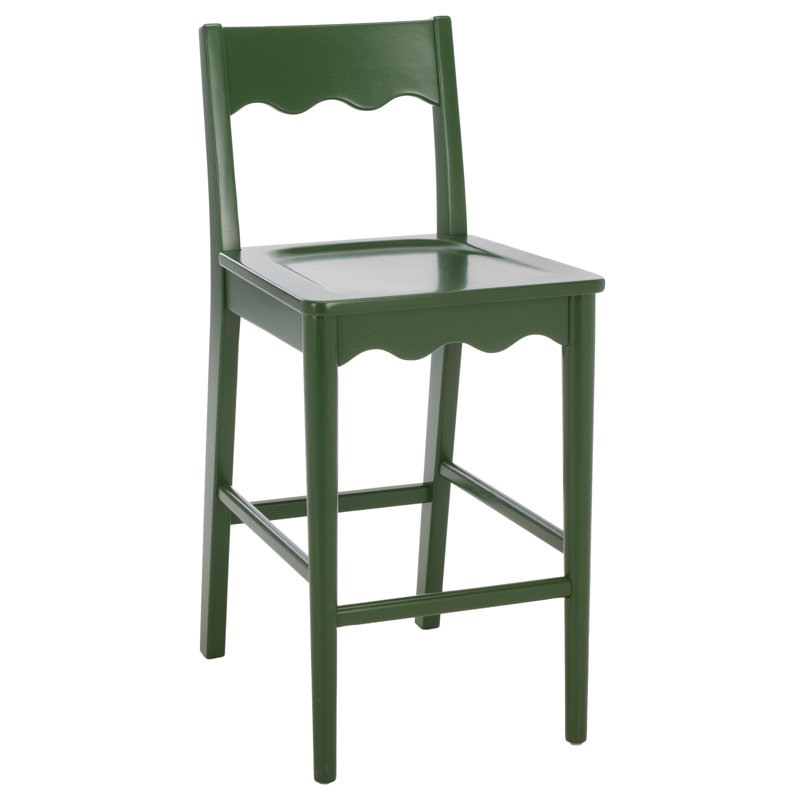 Rosetty Scallop Counter Stool, Vert