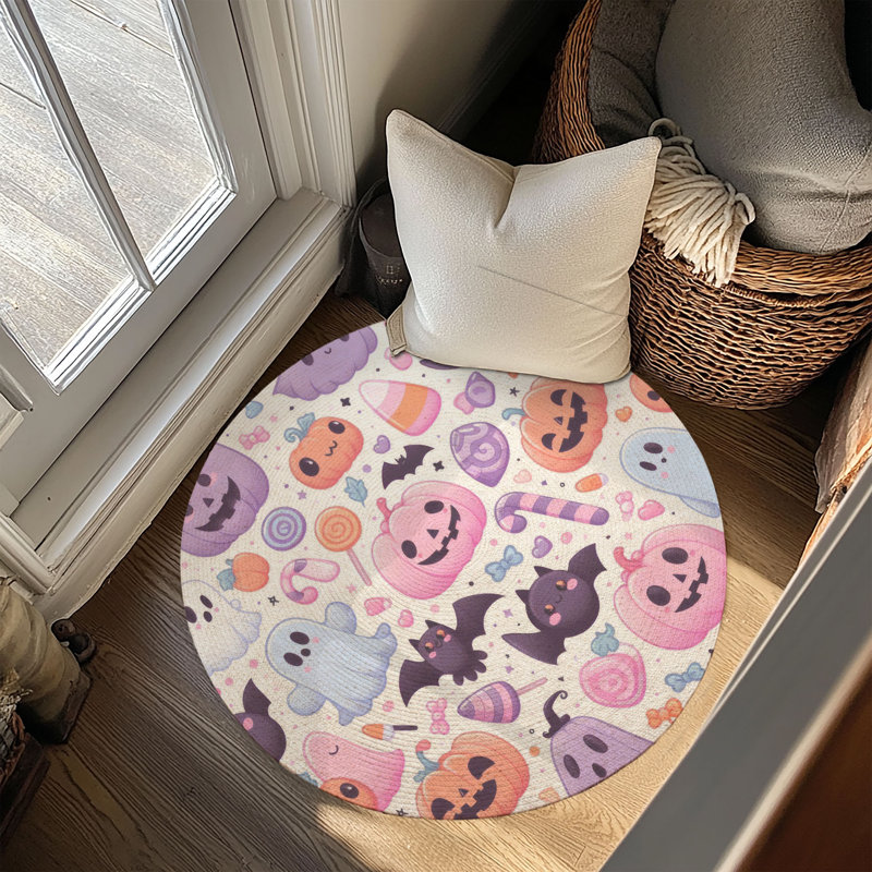 Tapis tressé Soft Scare Shadows, Rond 5 pi