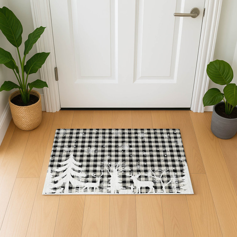 Premium Machine Washable Castillon AMF1824 Winter Forest Holiday Rug