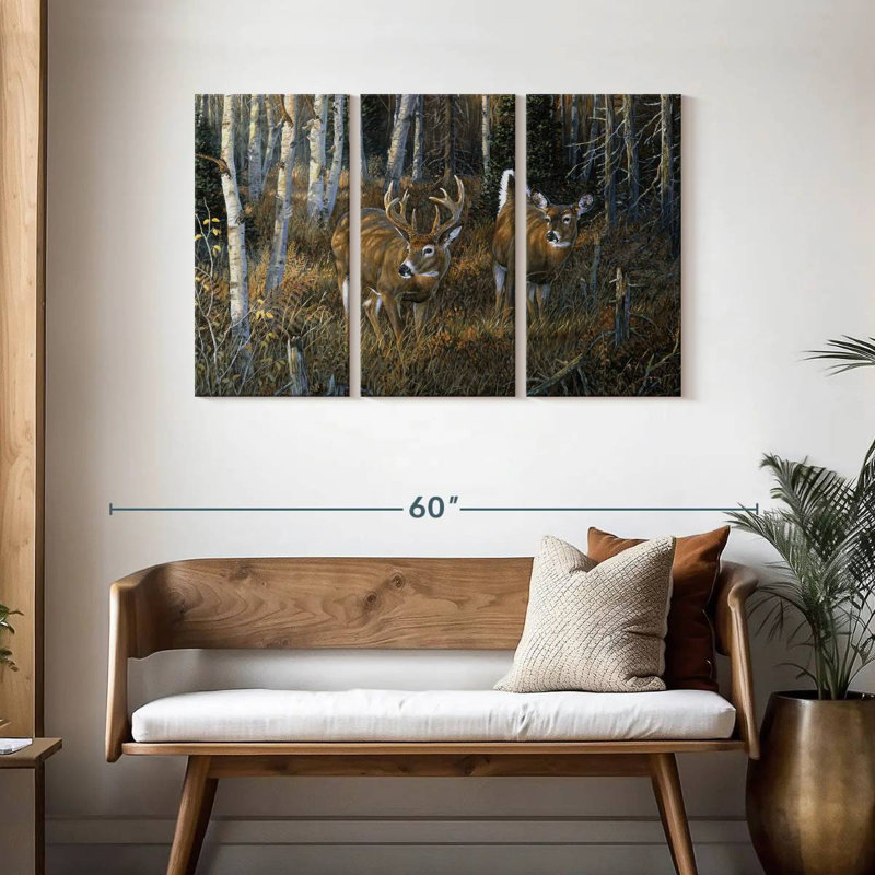 Brampt November Instinct - Deer, 28" H x 45" W