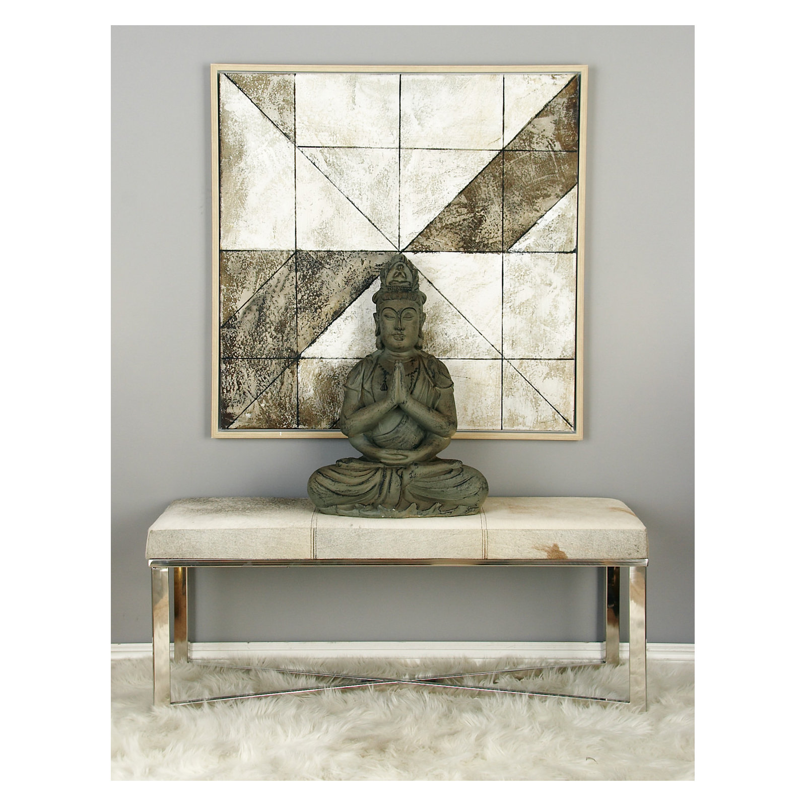Kianda Genuine Leather Bench