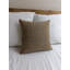 Handmade Brown Checked Cotton Cushion Cover