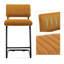 Ambrine 62.5cm H Counter Stool Features Velvet Thick Padded Seat and Black Steel Frame with Footrest-2113440634-2113440630