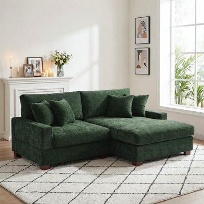 Canapé modulaire en chenille 2 pièces