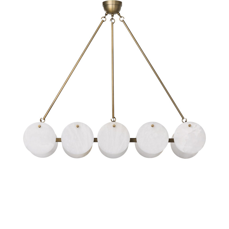 Lustre linéaire en fer 5 lumières MARCELINE