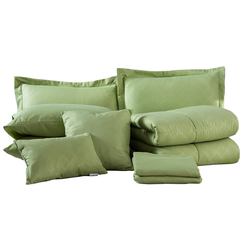 Ensemble d'édredon en microfibre Dinardo, Bourgogne, Édredon pour grand lit + 9 pièces supplémentair