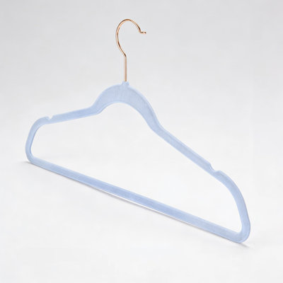 Premium Velvet Hangers 50 Pack - Heavy Duty Non-Slip Felt Clothes Hangers With 360° Swivel Hooks, Space Saving Design For Closet Organization