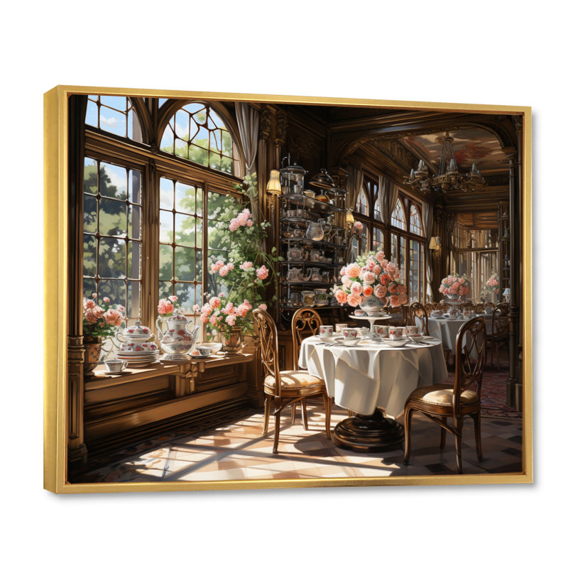 Art sur toile, "Country clubs", H 24 po x l 32 po x P 1 po, Cadre flottant doré