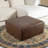 Square Genuine Leather Ottoman-406518405