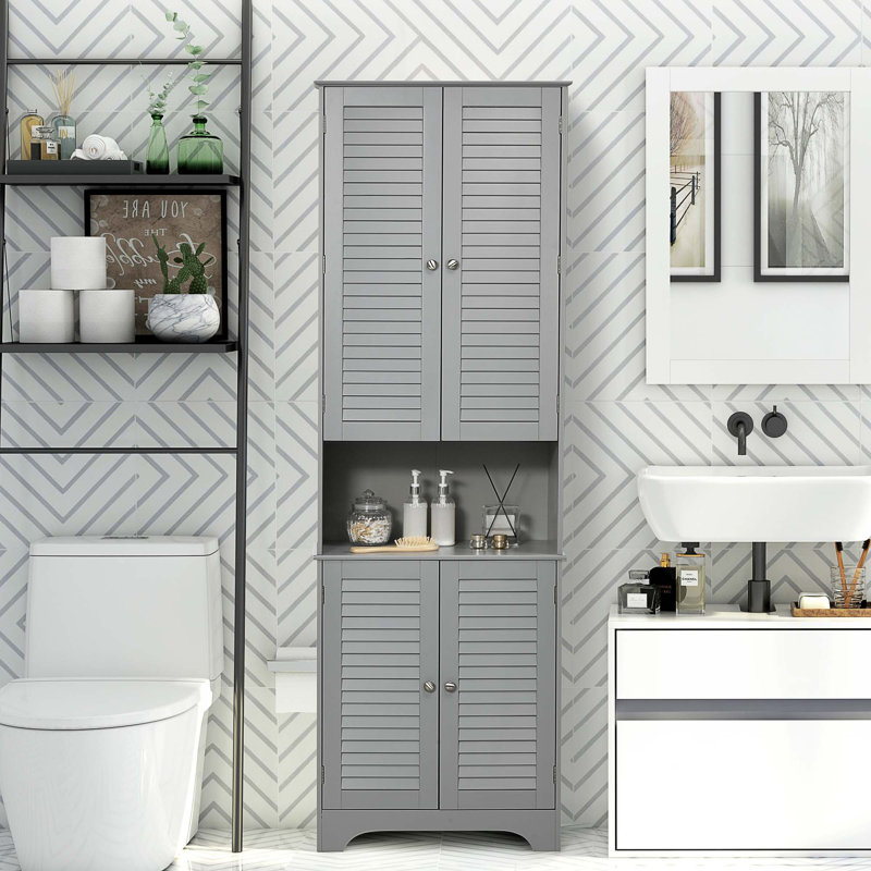 Armoire de rangement haute et étroite Tall, Gris