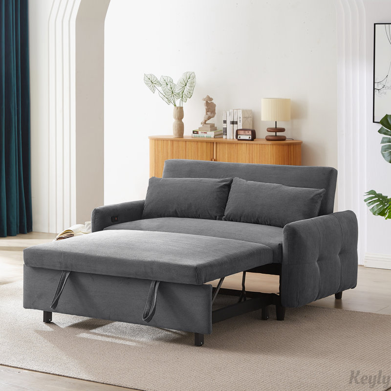 Canapé-lit convertible 57,48 po, Dark Grey