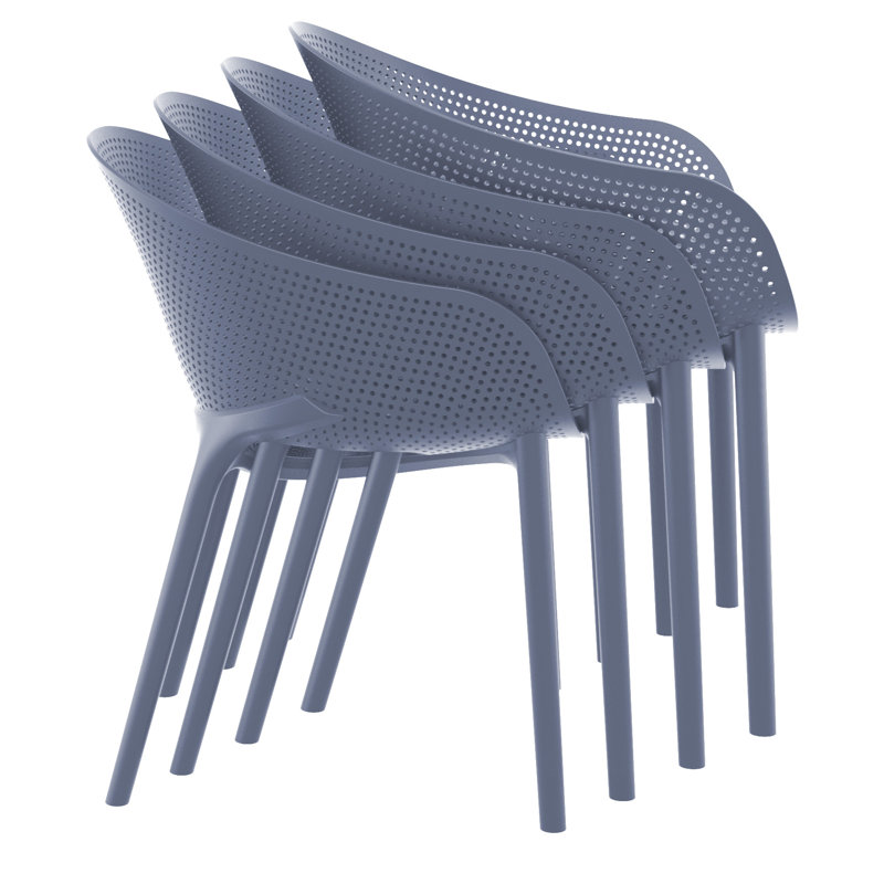 Ensemble de salle à manger rectangulaire pour 8 personnes 118 po Farrah, Gris foncé