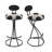 Modern Upholstered S-Shaped Round Seat Barstools(2PCS Sets)-645088293