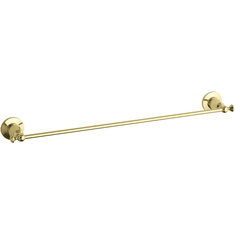 Barre à serviettes murale 24" Antique, Laiton poli éclatant, 24''