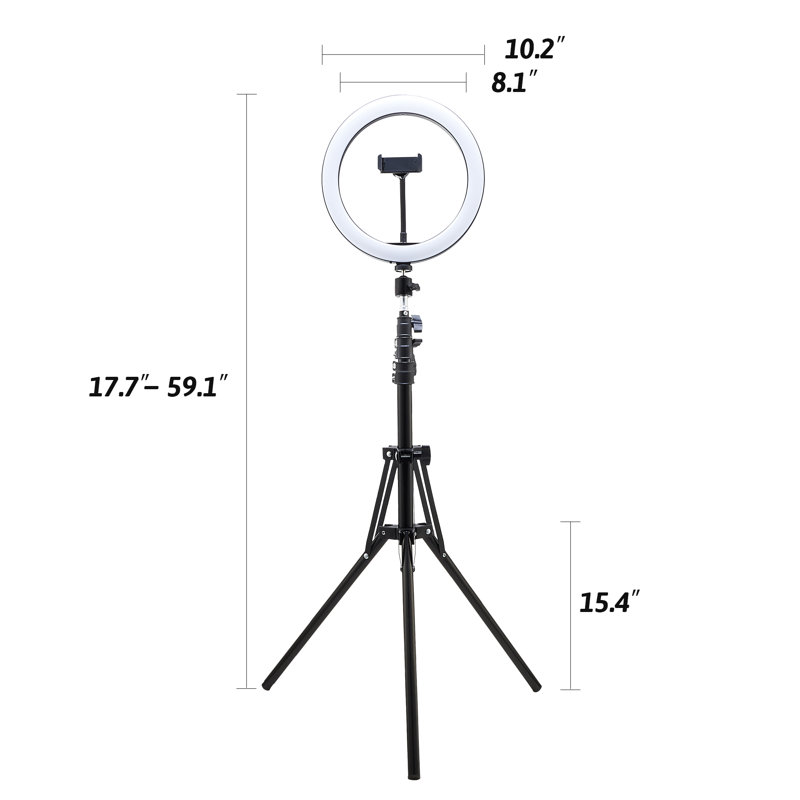 Dimmable Ring Lighting Kit Tripod with Light Stand