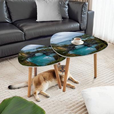 Ensemble de 2 tables basses gigognes Triangle