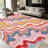 1PC Wavy Liquid Retro Multicolor Abstract area rugs for Living Room, Soft and Comfortable, Suitable for all seasons, easy-to-maintain, machine washable Indoor floor mat, Under Table Farmhouse suitable for dining room, bedroom, kitchen, entryway,-1939265256