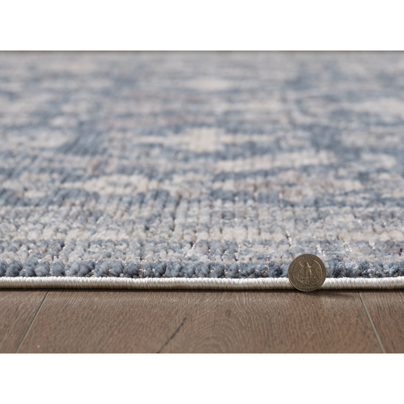 Mira Greenwich Machine Woven Performance Area Rug - Denim - 3' x 5', 3' x 5'