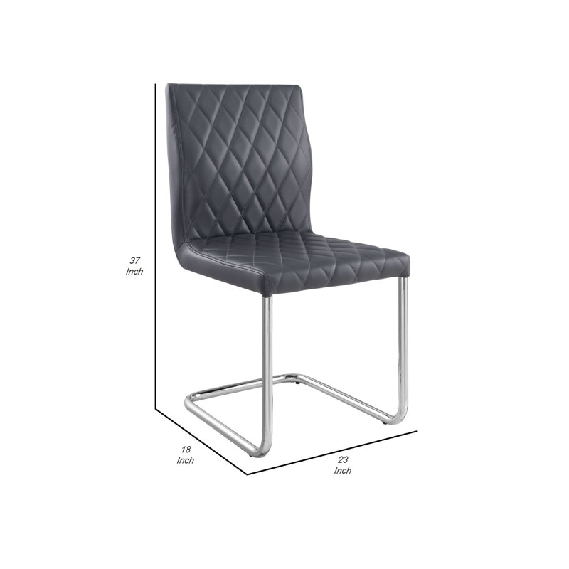 Chaise d'appoint rembourrée Extli en gris (ensemble de 2)