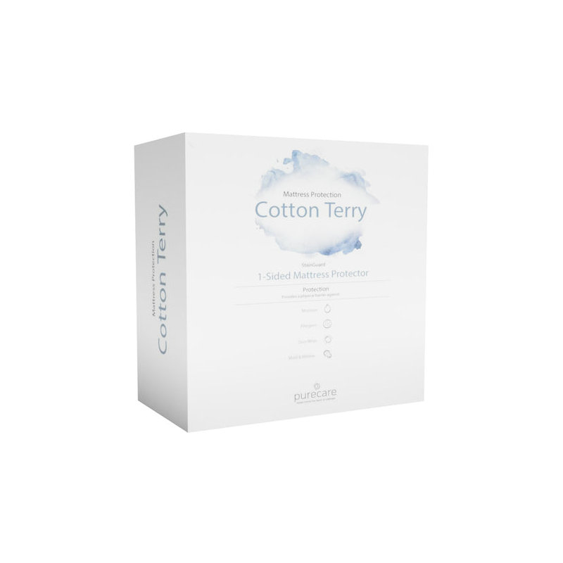 Cotton Terry Fitted Mattress Protector Case Pack, European Kingsize (160 x 200 cm)