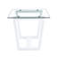 Pouvant accueillir 6 à 8 personnes, cette table de salle à manger rectangulaire moderne et minimaliste dispose d'un plateau en verre trempé et d'un élégant support en panneau de fibres à densité moyenne. Convient pour la cuisine, la salle à manger, le salon, la salle de réunion